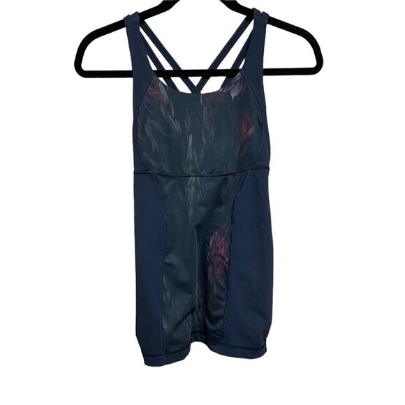 Lululemon Energy Tank Midnight Iris Multi / Black Size 4 - Picture 3 of 4